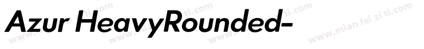 Azur HeavyRounded字体转换